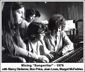 "Mixing Songwriter: Marcy Dicterow, Boo Price, Joan Lowe, Margot McFedries"
