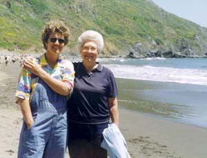 Margie Adam with her mother Harriet