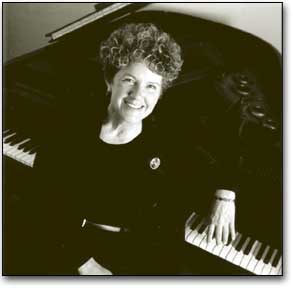 Margie Adam at the piano
