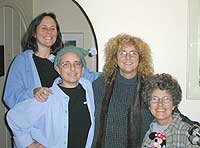 left to right Kerry Lobel, Jeannette Wrate, Diane Lindsay and Margie Adam