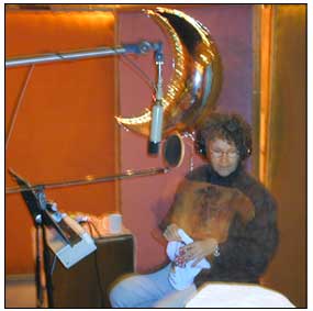 Here's Margie Adam, in the midst of "the light of Avalon," recording her vocals.
