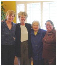 Margie Adam with Rep. Tammy Baldwin, Del Martin & Phyllis Lyon