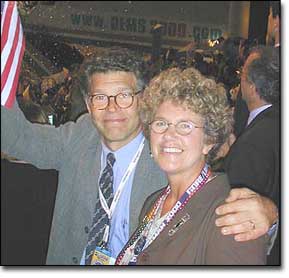 Margie Adam with Al Franken,