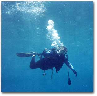 Scuba diving in Hawaii.